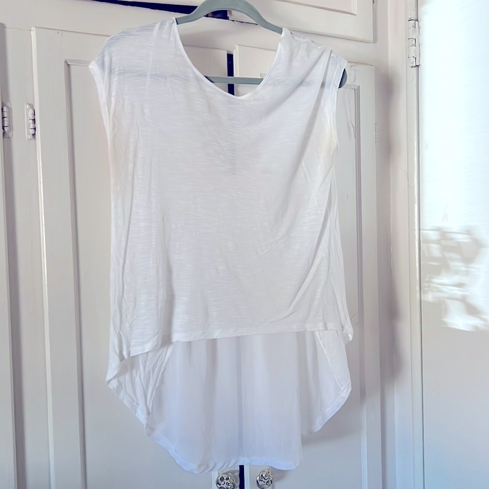 Light, sheer-backed top